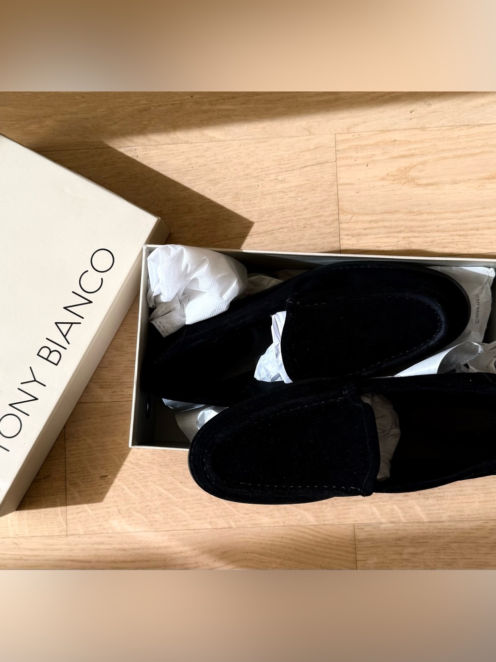 NWT Tony Bianco Zoe Black Suede Loafers 7.5 (fits US 8) New in box - Picture 6 of 8